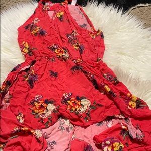 Romper shorts with long dress